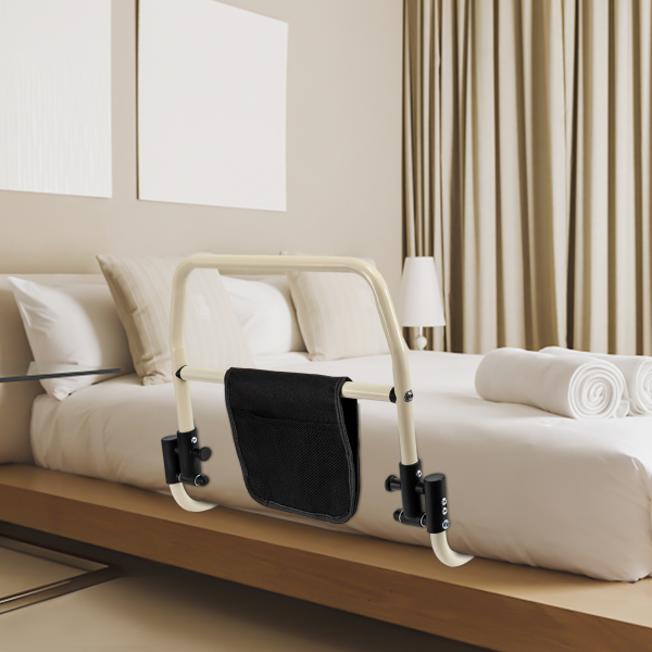 Barandilla de cama plegable para personas mayores, rejilla lateral, asideros de apoyo, ayuda para levantarse, máx. 136 kg