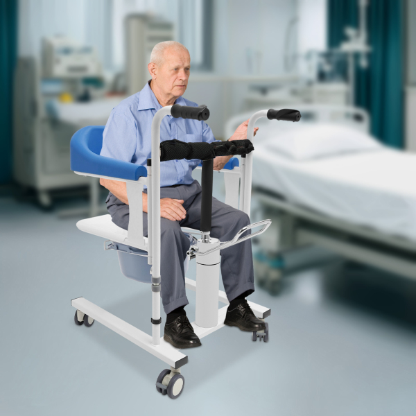 Silla de ruedas hidráulica de elevación de pacientes para el hogar, Capacidad de carga: Dentro de 90kg, Altura: 87-106 cm