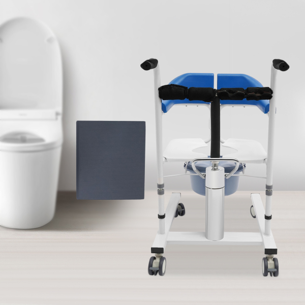 Silla de ruedas hidráulica de elevación de pacientes para el hogar, Capacidad de carga: Dentro de 90kg, Altura: 87-106 cm
