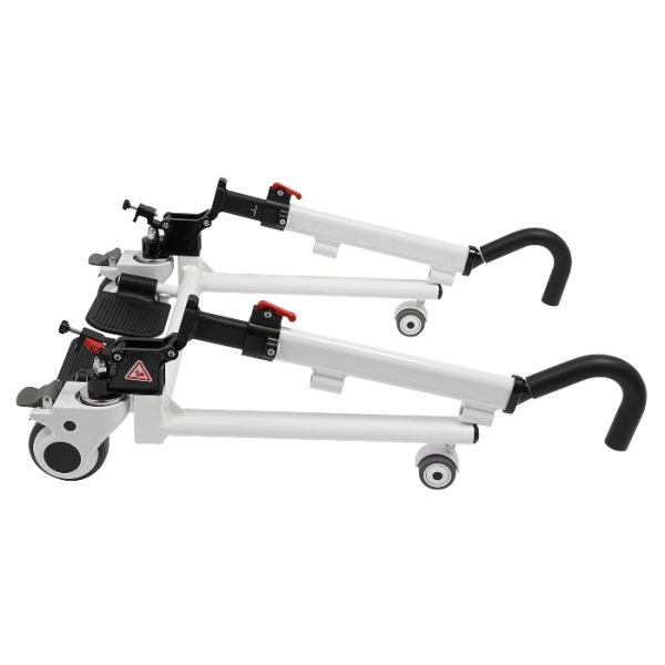 Grúa de enfermería plegable con cambiador, silla de ruedas elevadora para pacientes con asiento dividido a 180° y ruedas