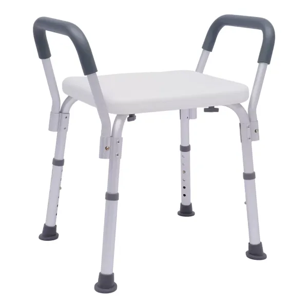 Silla de ducha con reposabrazos, taburete de ducha, carga máxima, 150 kg, para personas mayores y discapacitadas, ergonómicos, antideslizantes