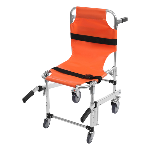 Silla de Escalera Plegable EMS, Silla de Ruedas para Subir Escaleras, Silla de Transporte Plegable para Escaleras - Naranja
