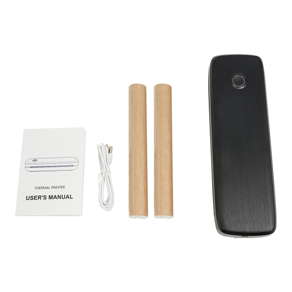 Impresora térmica Bluetooth sin tinta L81, impresora térmica portátil, impresora térmica - Negra