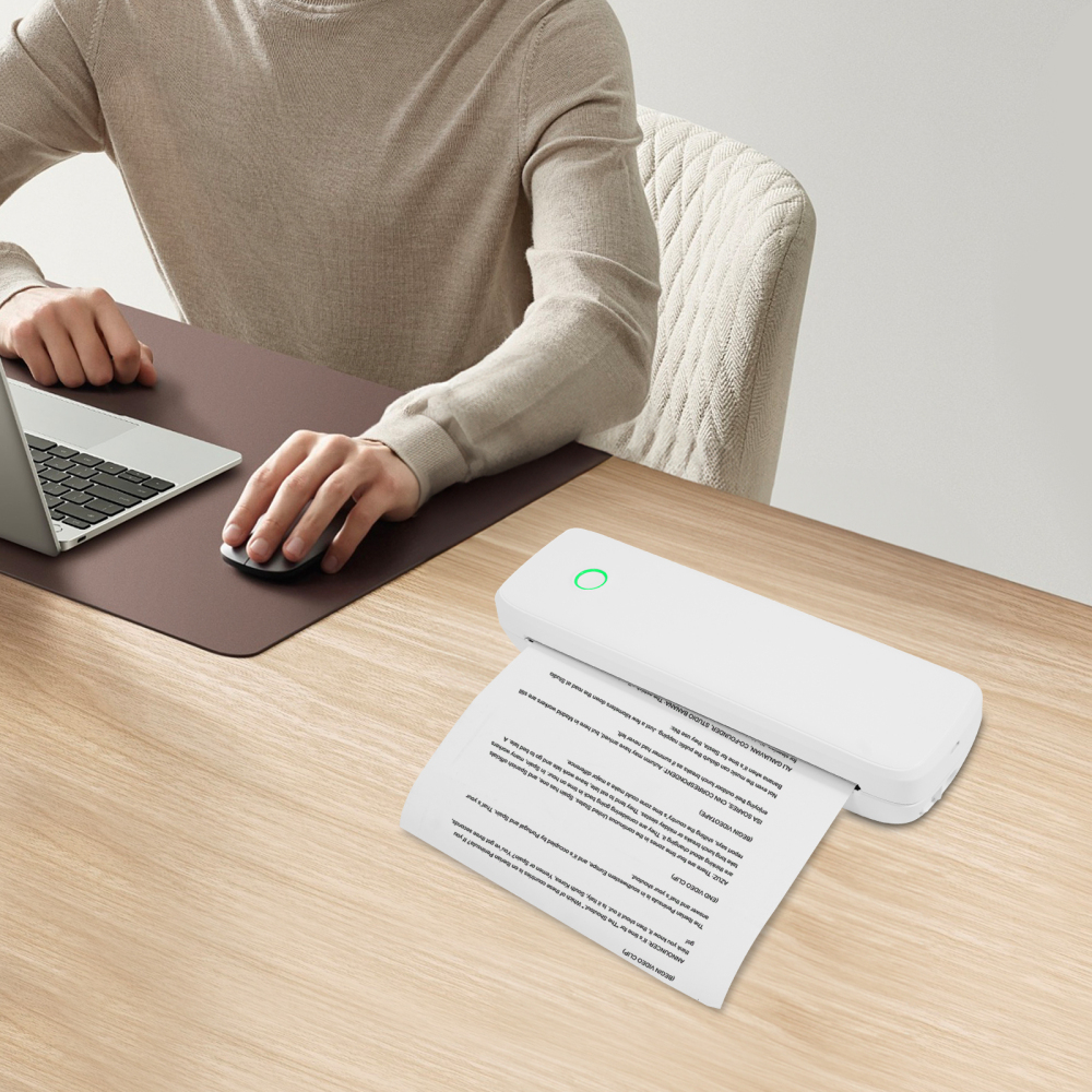 Impresora térmica Bluetooth sin tinta L81, impresora térmica portátil, impresora térmica - Blanca