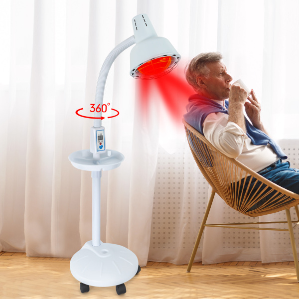 Lámpara de calor Calentador infrarrojo vertical Temperatura ajustable La luz roja alivia el dolor muscular