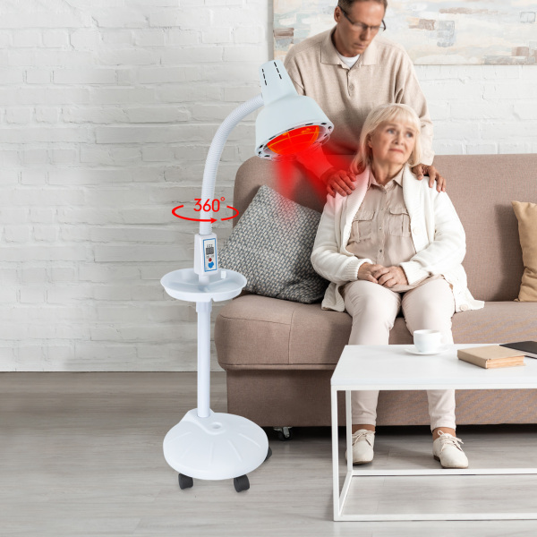 Lámpara de calor Calentador infrarrojo vertical Temperatura ajustable La luz roja alivia el dolor muscular