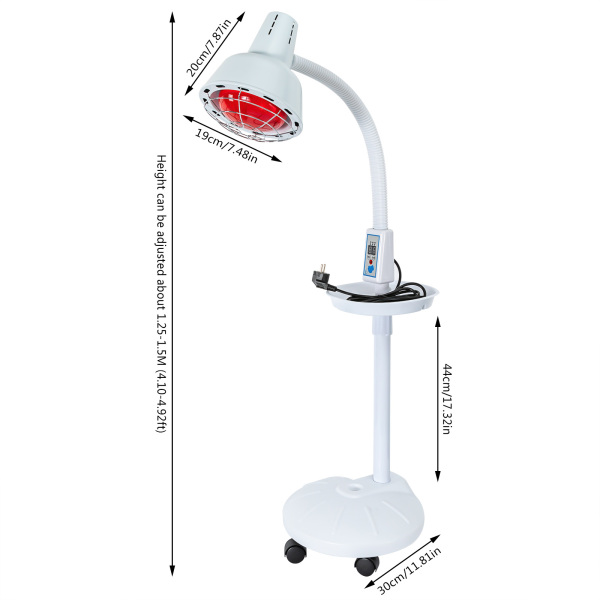 Lámpara de calor Calentador infrarrojo vertical Temperatura ajustable La luz roja alivia el dolor muscular