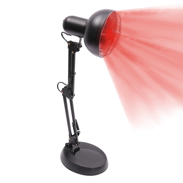 Lámpara de luz roja, Lámpara de calor, Lámpara de infrarrojos para tratamiento, Max. Altura del producto 65cm, Negro