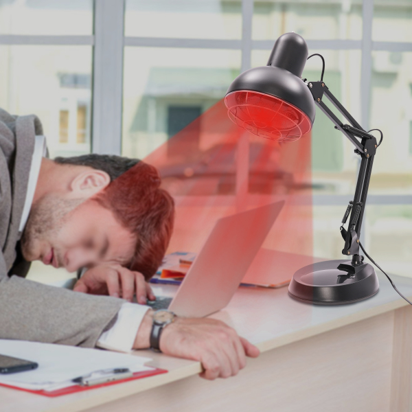 Lámpara de luz roja, Lámpara de calor, Lámpara de infrarrojos para tratamiento, Max. Altura del producto 65cm, Negro