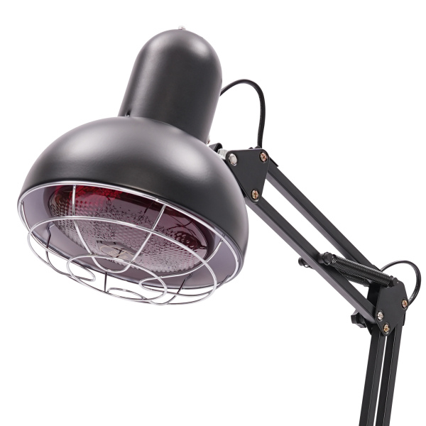 Lámpara de luz roja, Lámpara de calor, Lámpara de infrarrojos para tratamiento, Max. Altura del producto 65cm, Negro