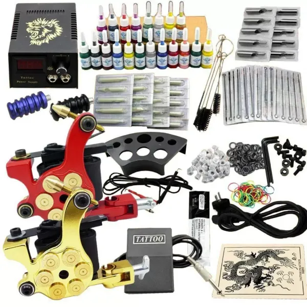 Kit de Tatuaje Profesional,Principiante Completa Kit de Tatuaje