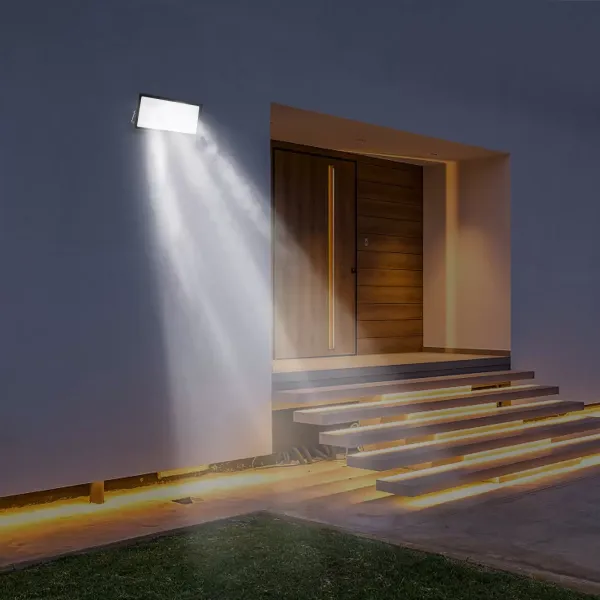 Reflector LED de 500 W, IP66, luces de seguridad de 40000 LM, luz diurna blanca de 6500 K, súper brillante, iluminación para exteriores
