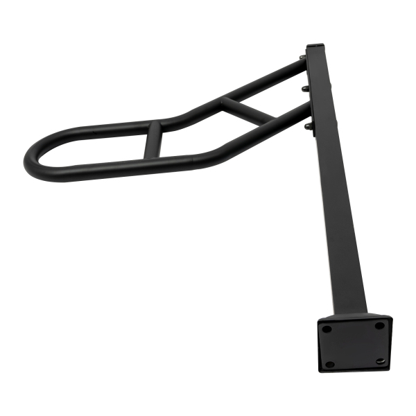 Barandilla de un solo poste, Barandilla de escalera exterior para peldaños, Barandilla de escalera en forma de U, Negro