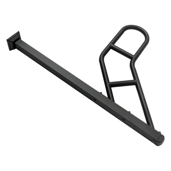 Barandilla de un solo poste, Barandilla de escalera exterior para peldaños, Barandilla de escalera en forma de U, Negro