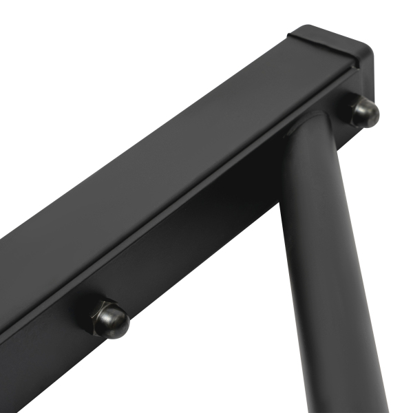 Barandilla de un solo poste, Barandilla de escalera exterior para peldaños, Barandilla de escalera en forma de U, Negro
