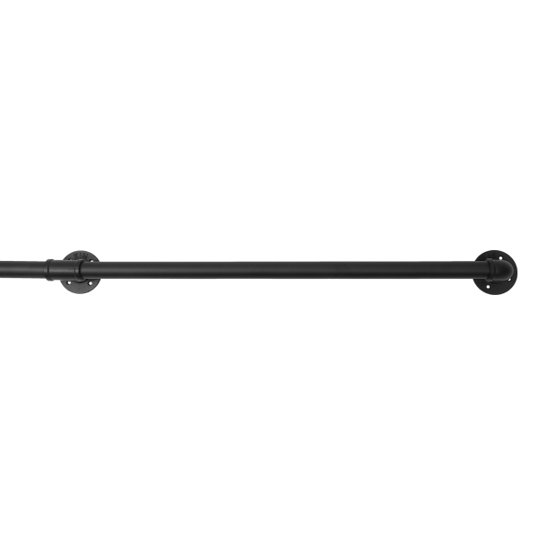 Pasamanos de tubo, metal resistente con capacidad de carga, 8 pies, 3 secciones, Distancia a la pared 8cm, Negro Pasamanos de tubo, metal resistente con capacidad de carga, 8 pies, 3 secciones, Distancia a la pared 8cm, Negro