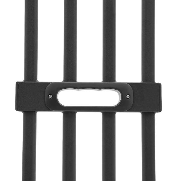 Puerta extensible negra para mascotas de 150 cm, barrera de alta seguridad para perros y gatos - Fácil de instalar