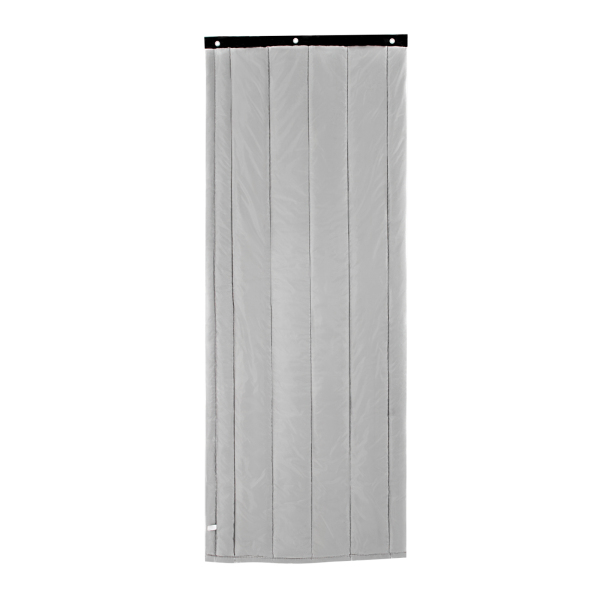 Cortina de puerta, Cortina de puerta con aislamiento térmico, Manta insonorizante antirruido, 31,5*83 pulgadas, Gris
