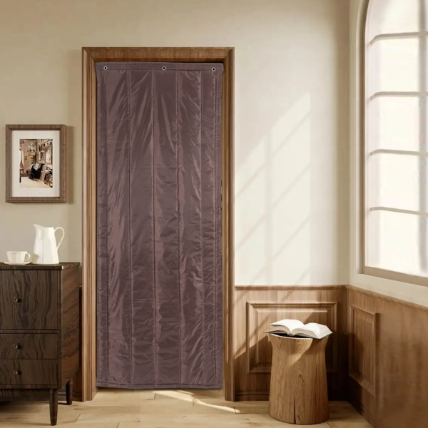 Cortina de puerta, Cortina de puerta con aislamiento térmico, Cubrepuertas antirruido, Manta insonorizante antirruido