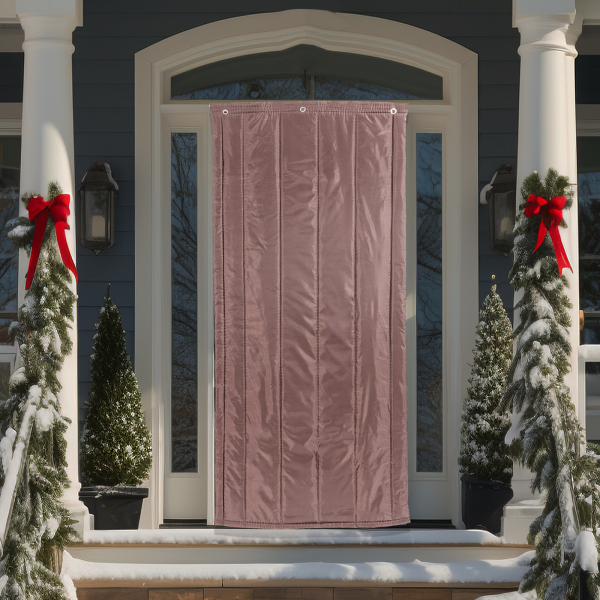 Cortina Térmica Aislante para Puertas, Cubrepuertas de Invierno, Manta Insonorizante, Cortinas de Privacidad, 31.5*79in