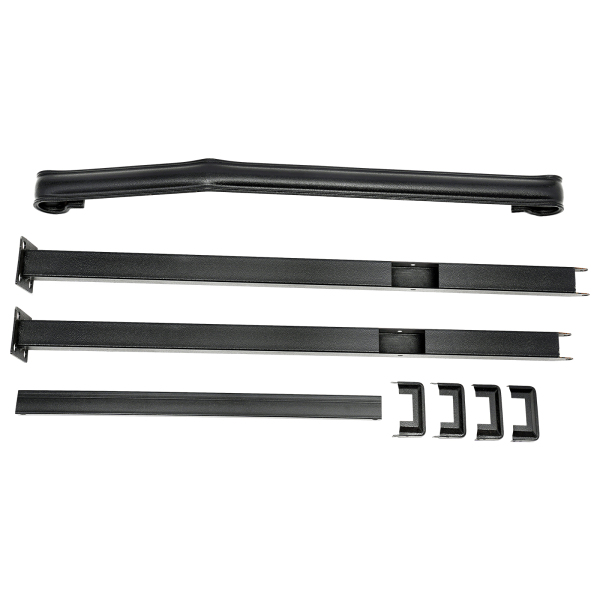 Pasamanos de 98*96 cm para exteriores, pasamanos de escalera, pasamanos de 3 escalones Negro