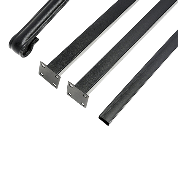 Pasamanos de 98*96 cm para exteriores, pasamanos de escalera, pasamanos de 3 escalones Negro