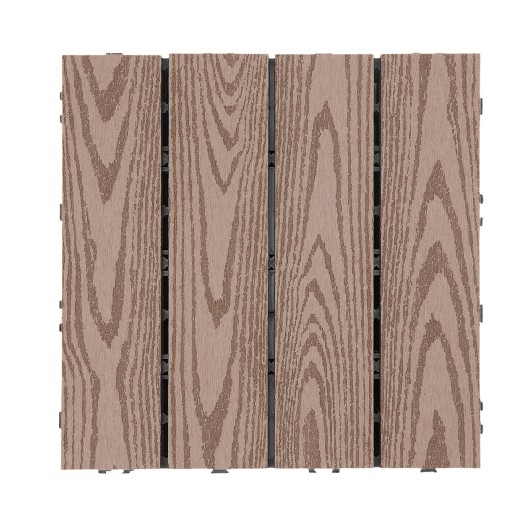 Tarimas, 22 piezas, Tarimas de WPC, Suelos de madera plástica, 20 mm de grosor, Cuadrado, Color: Café Tarimas, 22 piezas, Tarimas de WPC, Suelos de madera plástica, 20 mm de grosor, Cuadrado, Color: Café