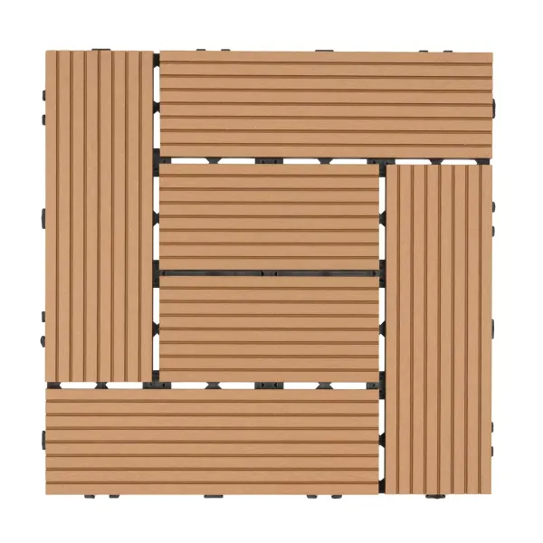 22pcs Baldosas, Suelos con Drenaje, Baldosas para Tarimas 30x30 cm, color madera