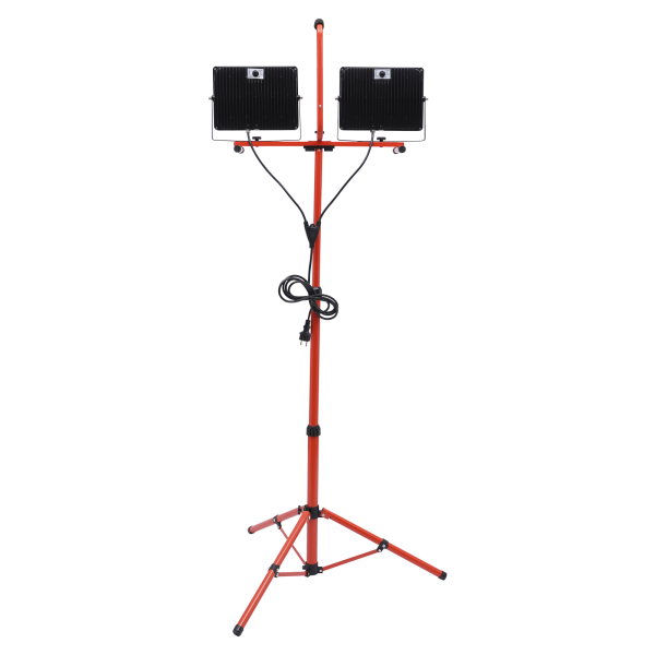 Foco de trabajo guiado con trípode 20000LM, 200W, 6500K, IP65, Impermeable, ángulo de luz ajustable, proyector guiado portátil