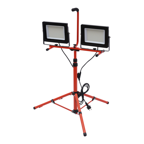 Foco de trabajo guiado con trípode 20000LM, 200W, 6500K, IP65, Impermeable, ángulo de luz ajustable, proyector guiado portátil