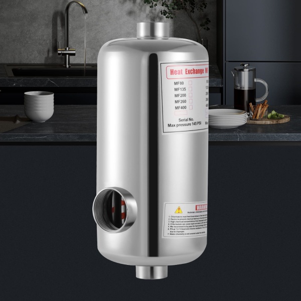28 KW Intercambiador de calor para piscinas, intercambiador de calor para piscinas de acero inoxidable para spas