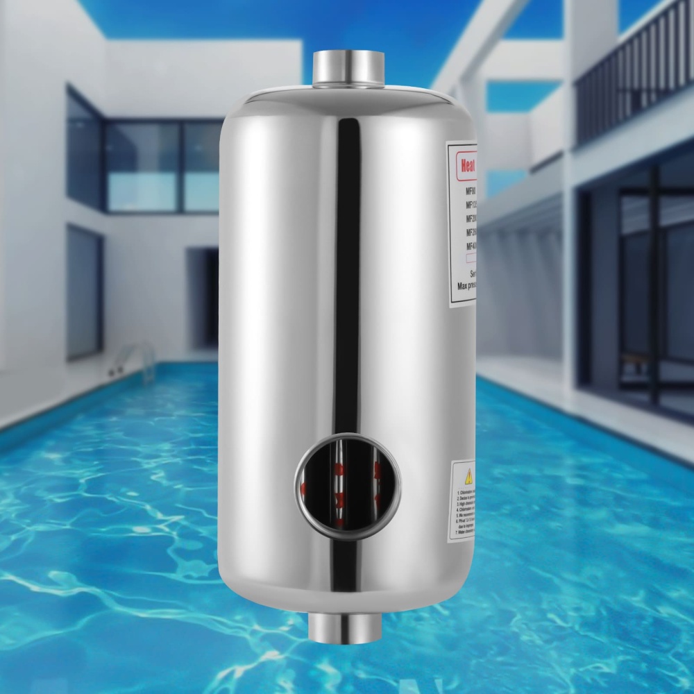 28 KW Intercambiador de calor para piscinas, intercambiador de calor para piscinas de acero inoxidable para spas