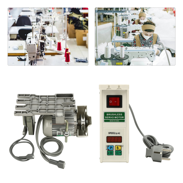 600W Máquina de coser industrial servomotor con motor de embrague 500-4500r/min