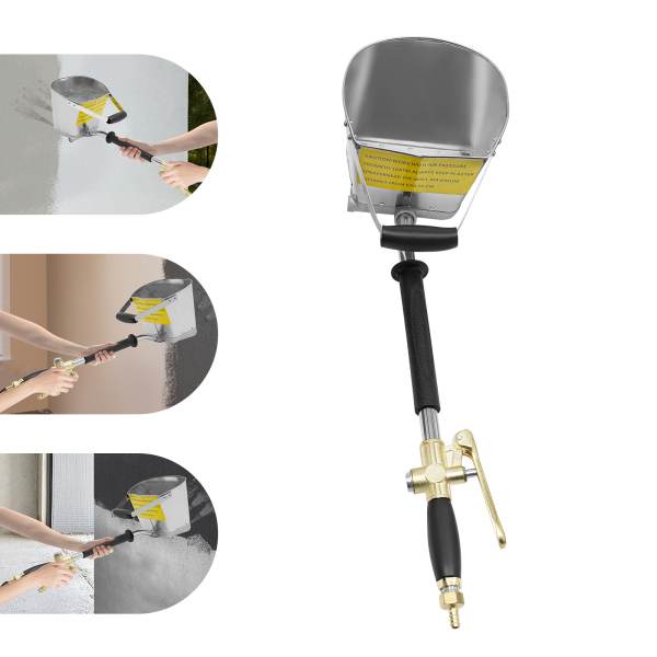 Pistola de mortero de cemento con 4 orificios de pulverización, pistola de yeso y estuco para pintura de pared y techo