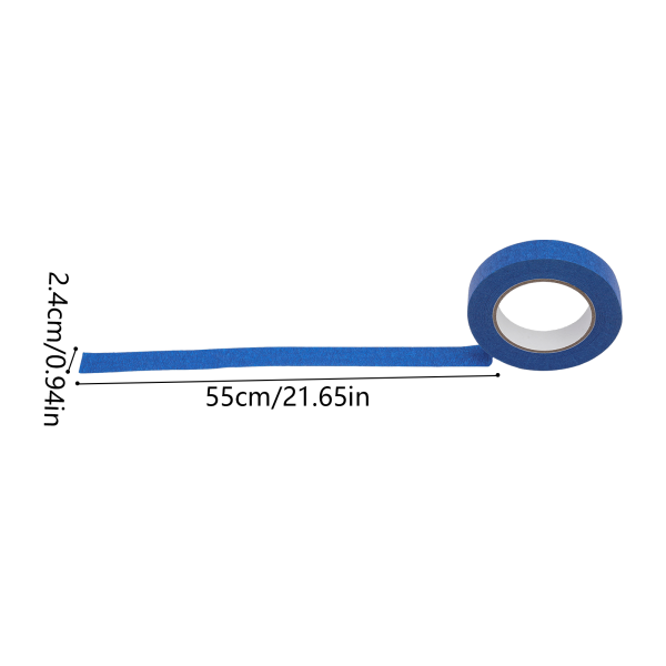 Cinta Azul para Paredes, Cinta de Artista Decoradora con Líneas Afiladas para Pintar, Longitud de cada rollo de cinta: 55 m Cinta Azul para Paredes, Cinta de Artista Decoradora con Líneas Afiladas para Pintar, Longitud de cada rollo de cinta: 55 m