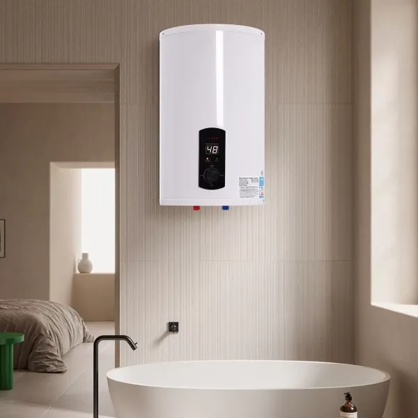 Caldera de agua caliente eléctrica, 35l, 2000W, protección contra fugas, colgadores verticales mejorados de pared 25-75 °C