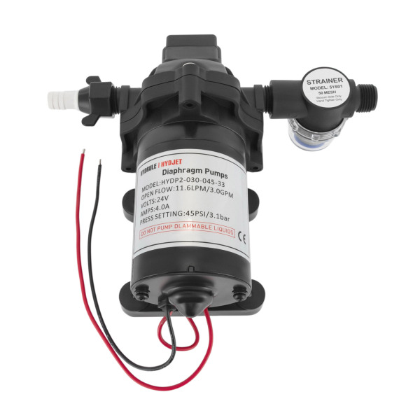 Bomba industrial de agua a presión, bomba de diafragma autocebante, para caravanas, riego agrícola, etc., 24V, 45PSI, 3.0GPM Bomba industrial de agua a presión, bomba de diafragma autocebante, para caravanas, riego agrícola, etc., 24V, 45PSI, 3.0GPM