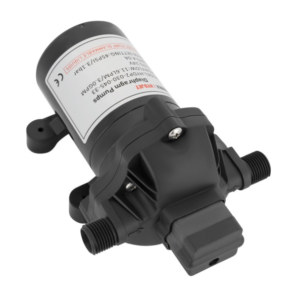 Bomba industrial de agua a presión, bomba de diafragma autocebante, para caravanas, riego agrícola, etc., 24V, 45PSI, 3.0GPM Bomba industrial de agua a presión, bomba de diafragma autocebante, para caravanas, riego agrícola, etc., 24V, 45PSI, 3.0GPM