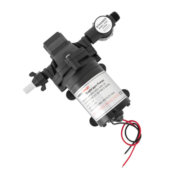 Bomba industrial de agua a presión, bomba de diafragma autocebante, para caravanas, riego agrícola, etc., 20,95*8,3 cm