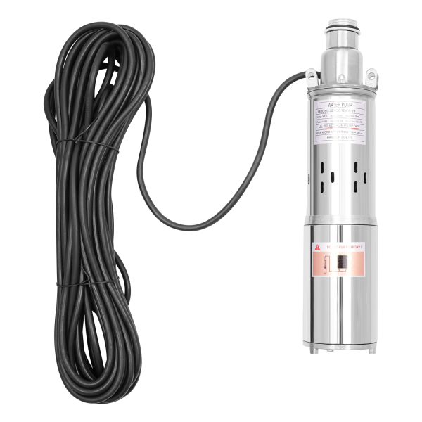 Bomba para pozos profundos, 12 V, 1,2 m³/h, 180 W, bomba sumergible