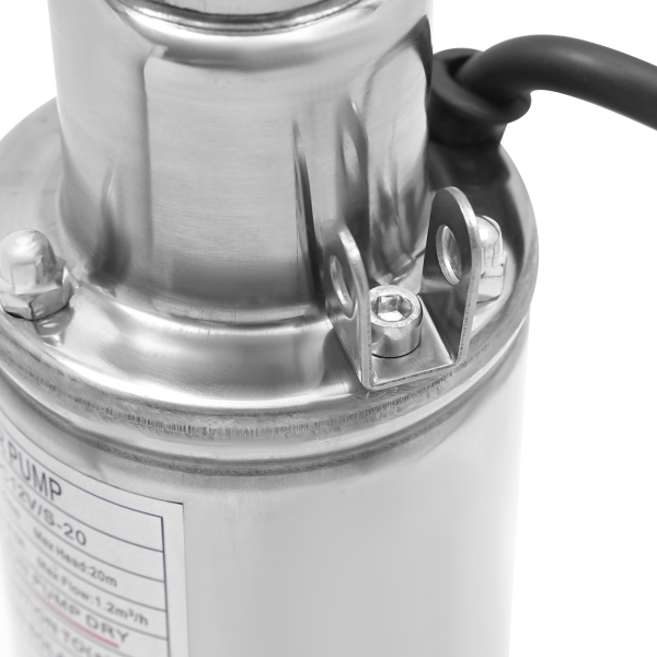 Bomba para pozos profundos, 12 V, 1,2 m³/h, 180 W, bomba sumergible Bomba para pozos profundos, 12 V, 1,2 m³/h, 180 W, bomba sumergible