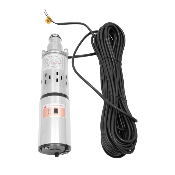 Bomba de agua sumergible, 24 V, 200 W, Carcasa de acero inoxidable, sumergible hasta 30 m