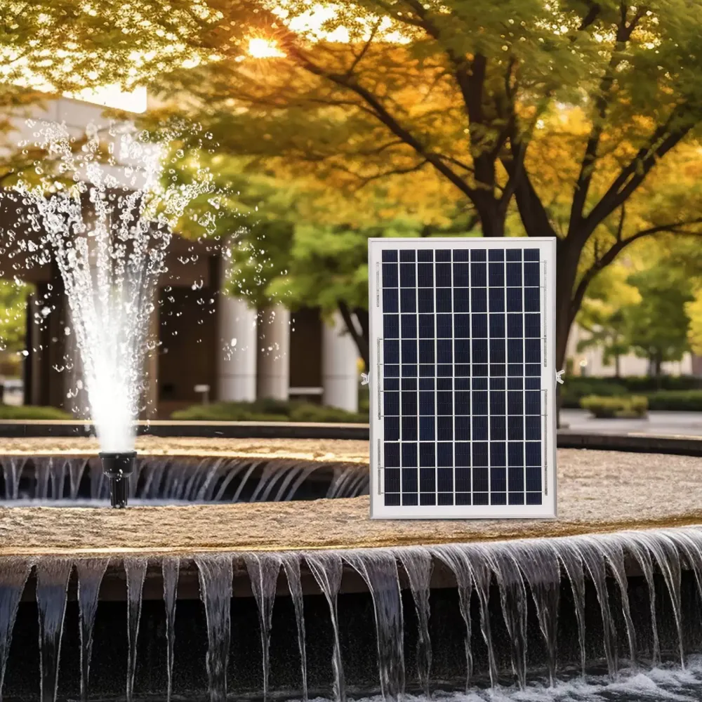 Bomba solar para estanque, 1000L/h, 17 V/10 W, Bomba de agua solar ecológica de bajo ruido para el hogar para fuente de jardín