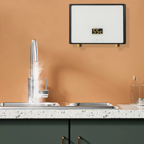 Calentador de agua instantáneo pequeño eléctrico, dispositivo debajo de la mesa para baño, cocina, 220V, 5,5 kW