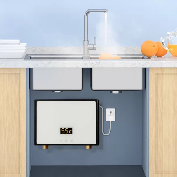 Calentador de agua instantáneo pequeño eléctrico, dispositivo debajo de la mesa para baño, cocina, 220V, 5,5 kW