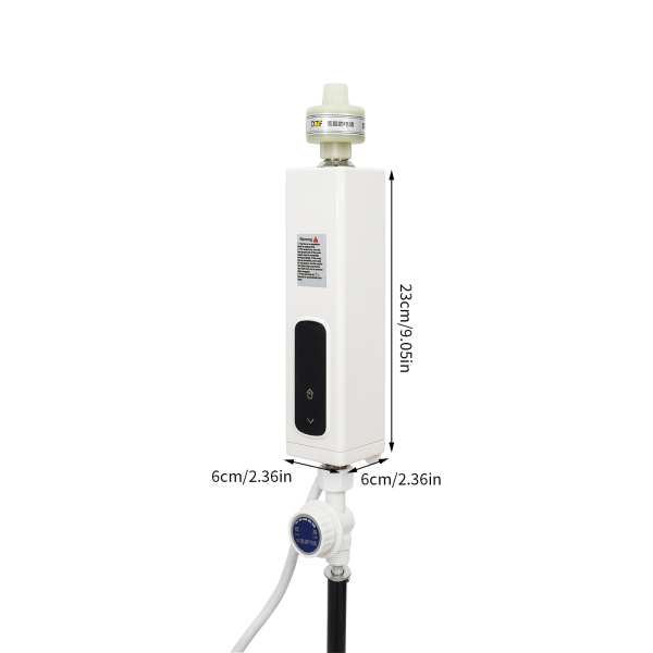 Mini Calentador de agua eléctrico de agua instantáneo 5,5 kW, 220 V, potencia regulable, sin depósito para baño, cocina, con cabezal de ducha