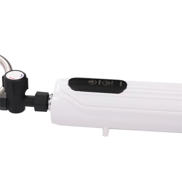 Mini Calentador de agua eléctrico de agua instantáneo 5,5 kW, 220 V, potencia regulable, sin depósito para baño, cocina, con cabezal de ducha