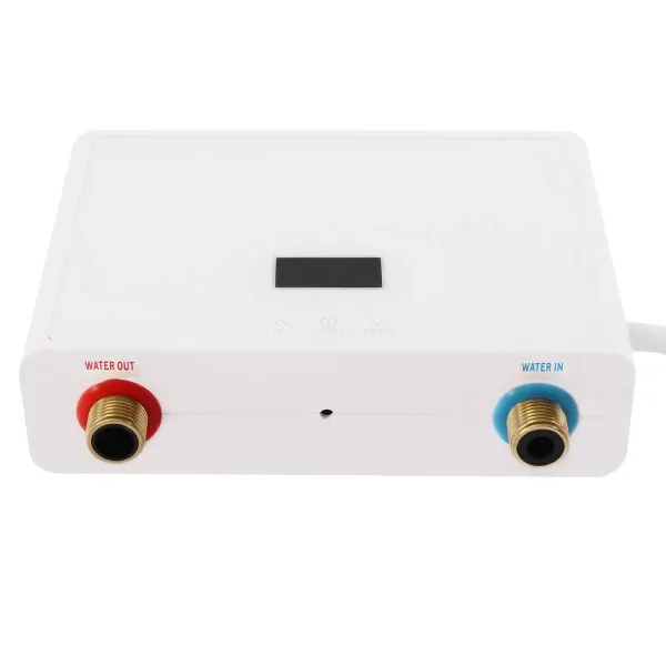 Mini calentador de agua sin depósito 5.5KW 220 V sistema de calefacción termostática con mando a distancia, pantalla táctil digital para cocina y baño