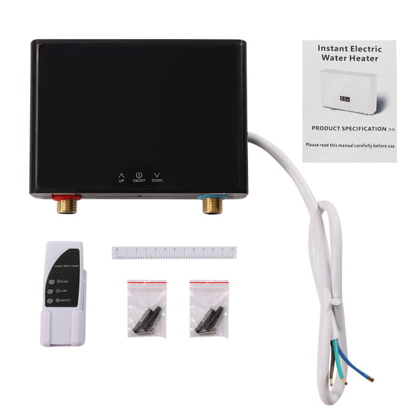 5500 W Mini calentador de agua instantáneo eléctrico 220 V, con control remoto pantalla táctil digital