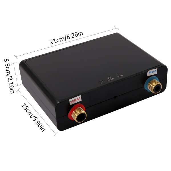 5500 W Mini calentador de agua instantáneo eléctrico 220 V, con control remoto pantalla táctil digital